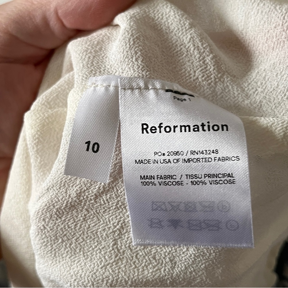 Reformation White and Blue Floral Toile Nikita Dress - Picture 3 of 7